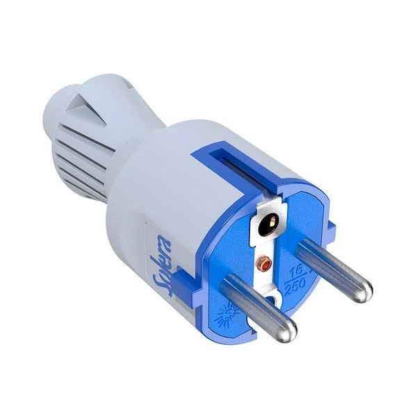 Ficha 2p+T, 16a 250v Elast&oacute;mero Branco 706ckb Sol.