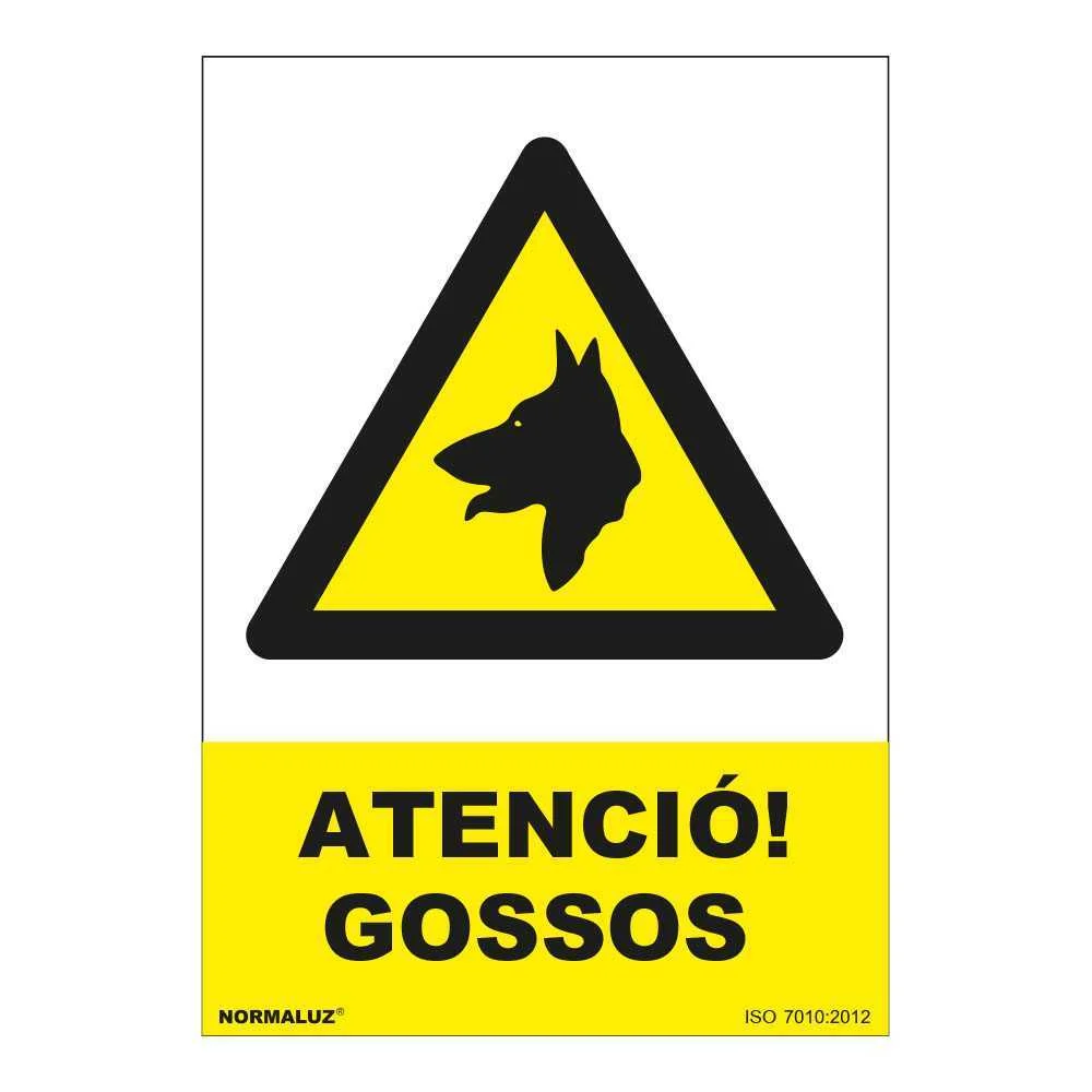 Sinal de Aten&ccedil;&atilde;o C&atilde;es Pvc 0.7mm 210x300mm Normaluz