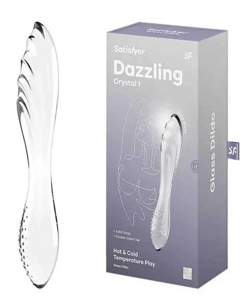 Vibrador Satisfyer Dazzling Crystal Dildo Hot & Cold Temperature Play Transparente 1un
