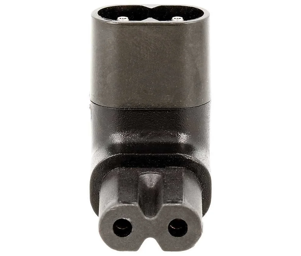 Adaptador Red Tipo Ocho Macho C8-Hembra C7 Acodado