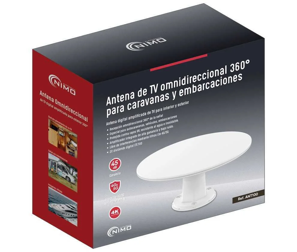Antena Tv Amplificada P/ Tdt para Caravana