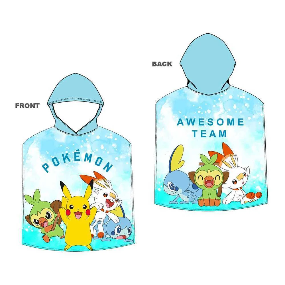 Micro Poncho de Praia 55x110cm Pok&eacute;mon Infantil