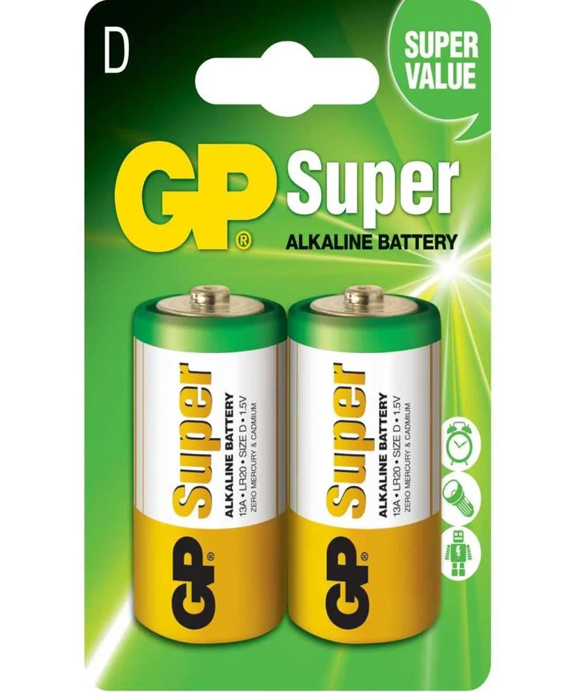 Pilha Ultra Alcalina LR20/D 1.5V 2x Blister GP