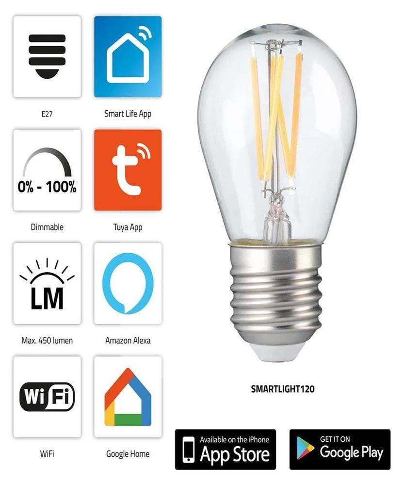 L&acirc;mpada LED de Filamento Inteligente Smartlight120