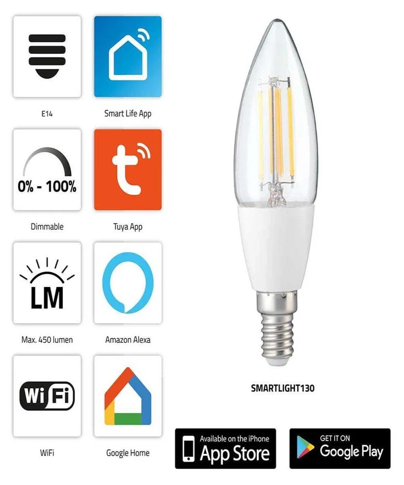 Smartlight130 L&aacute;mpara LED de Filamento Inteligent.