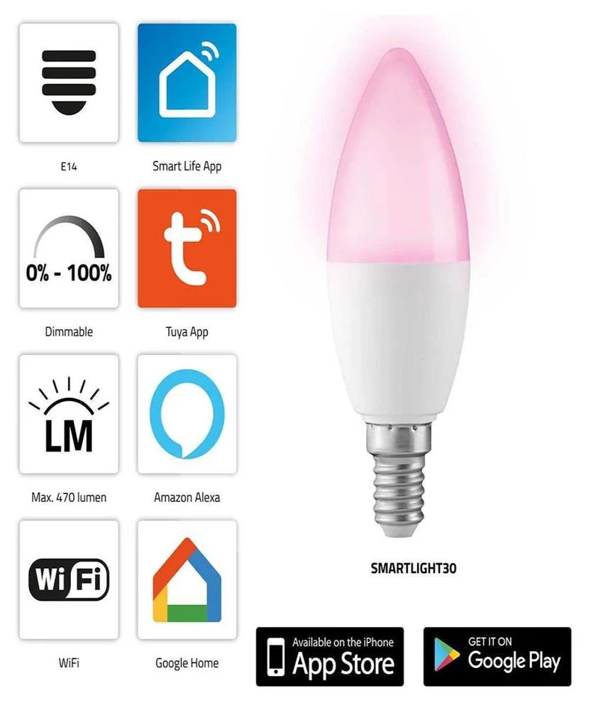 Smartlight30 L&aacute;mpara LED Inteligente de Color Con.