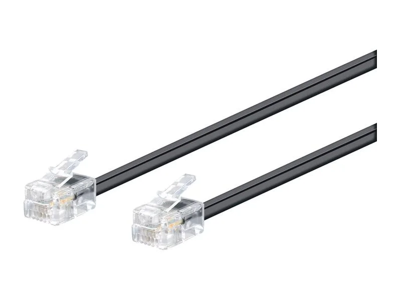 RJ11 6V/4C MACHO - CONEX&Atilde;O MODULAR MACHO. PRETO