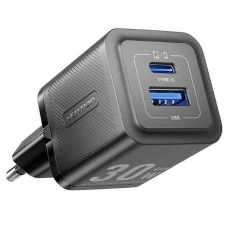 Cargador Gan de Pared Vention Feqb0-Eu/ 1xusb Tip.
