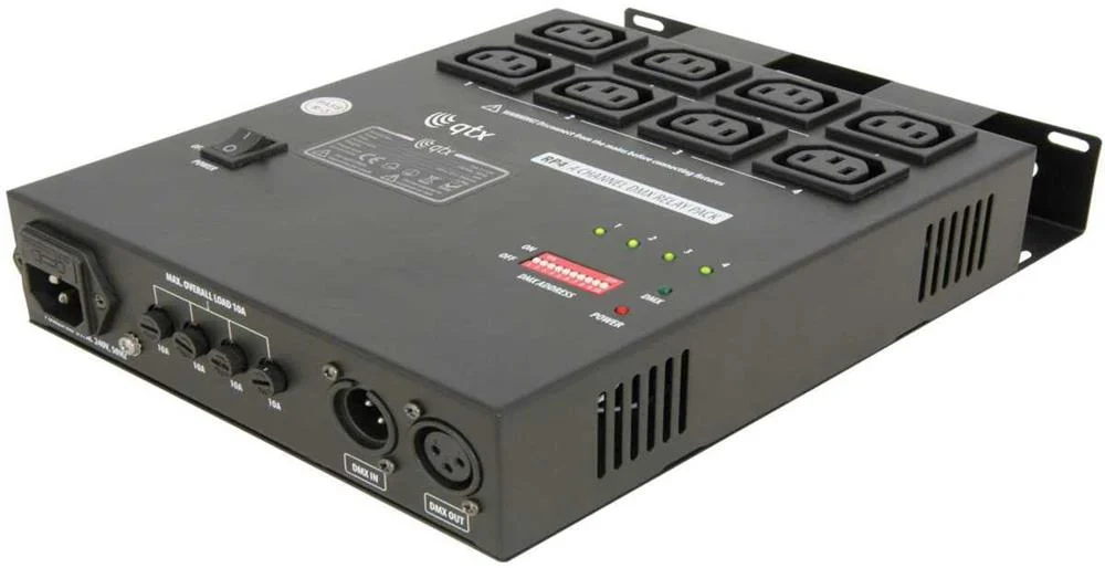 Pacote de Rel&eacute;s Dmx de 4 Canais Qtx