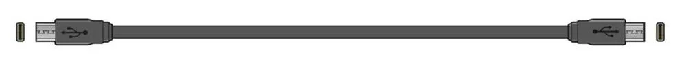 Usb Type C-C Short Sync & Charge Flat Cable 20cm