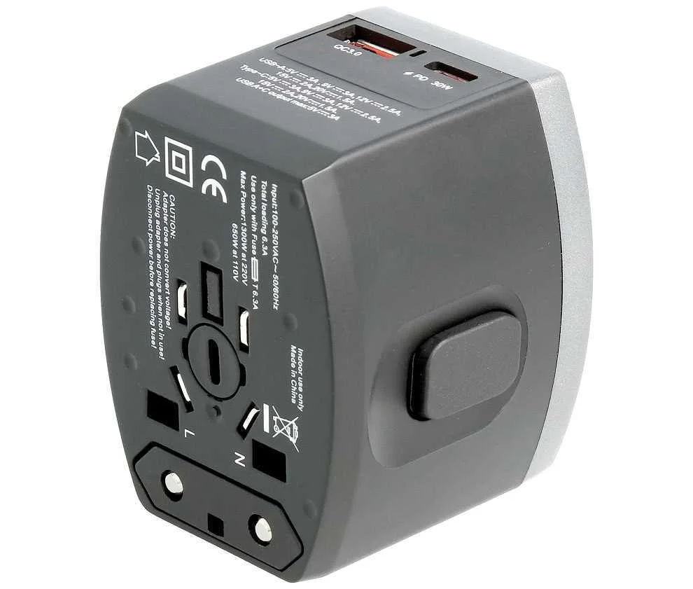 Adaptador Rede Universal P/ Europa C/ Carregadores