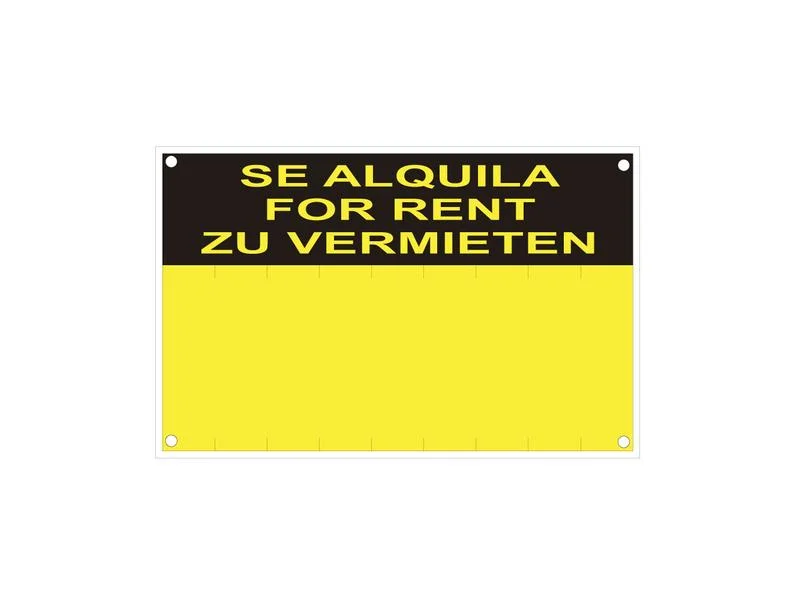 Placa "se vende/for sale/zu verkaufen" (pvc 0.4mm) 45x70cm normaluz