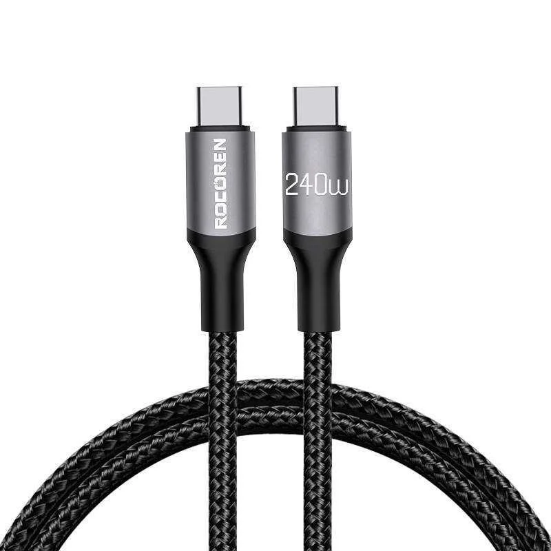 Cabo de Carregamento R&aacute;pido Rocoren Usb-C