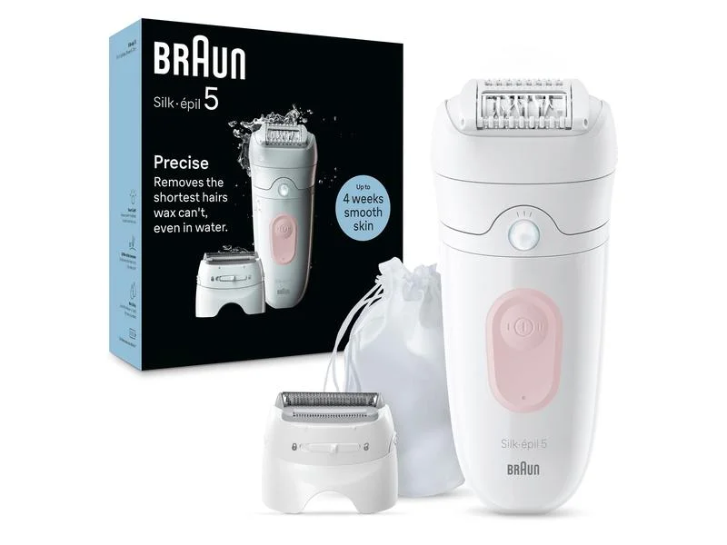 Braun Silk-&Eacute;pil 5 5-030 28 Pin&ccedil;as Rosa, Branco