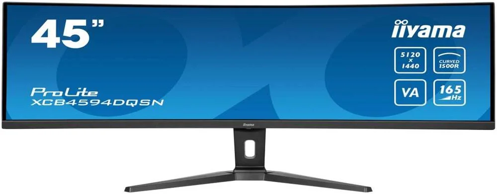 Monitor Curvo Prolite Va LED 44,5" Xcb4594dqsn Dual Qhd Preto - Iiyama