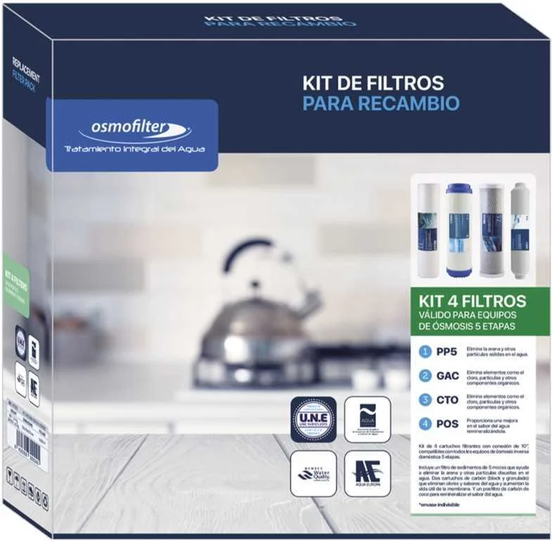 Kit De Osmofiltro 4 Filtros De Osmose