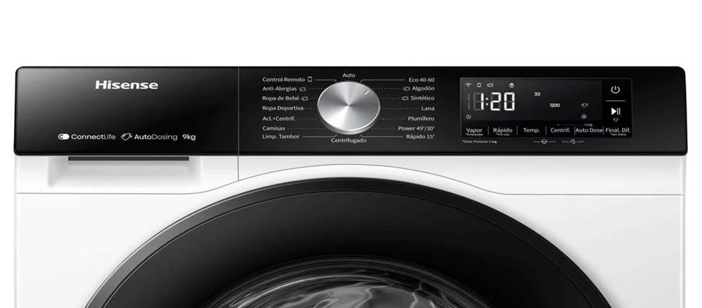 M&aacute;quina de Lavar Roupa Hisense Wf3s9045bw3 9kg 1400rpm Classe a