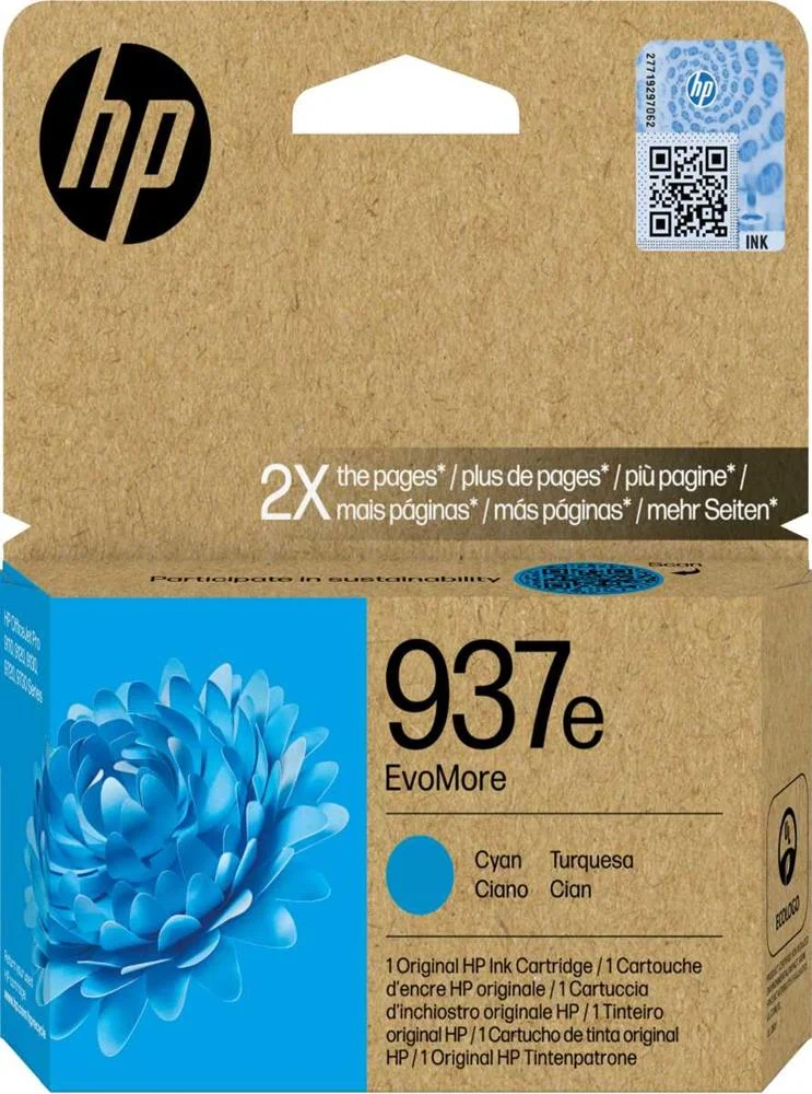 Hp Ink No 937e Cyan (4s6w6ne)