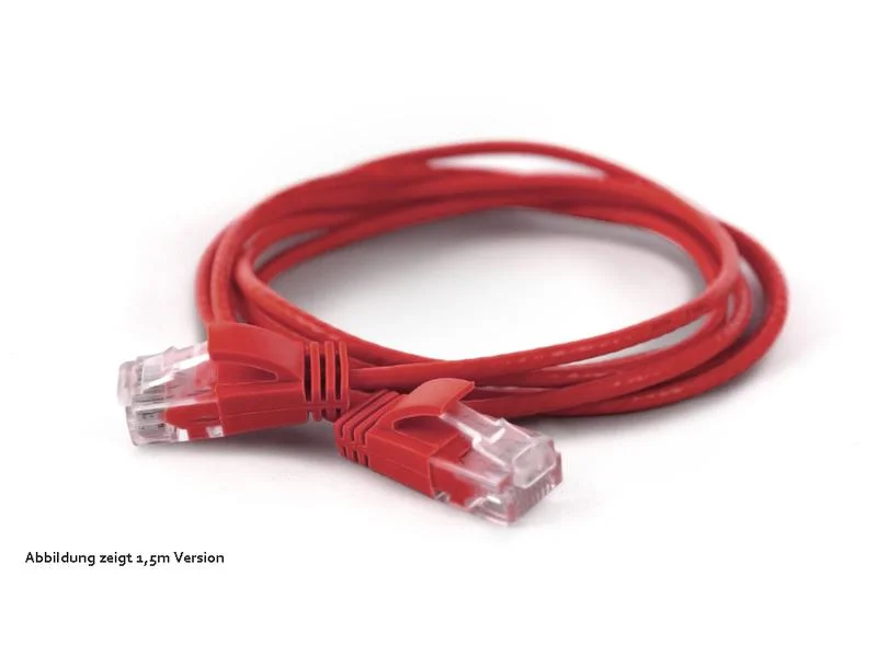 Wantec Patchkabel Utp  Cat6a           D=2,8mm  1,00m Rot