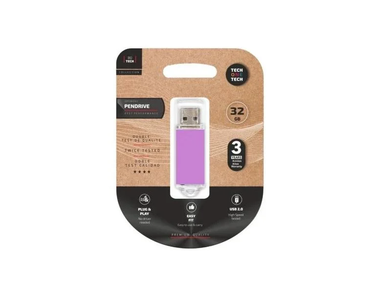 Pendrive 32gb Tech One Tech Basic Usb 2.0/ Purpur.