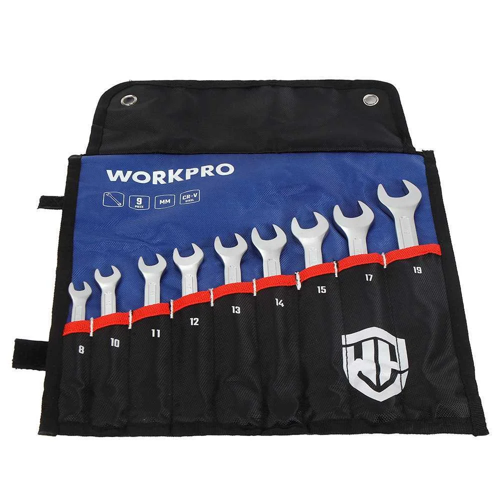 Jogo de 9 Chaves Combinadas Workpro