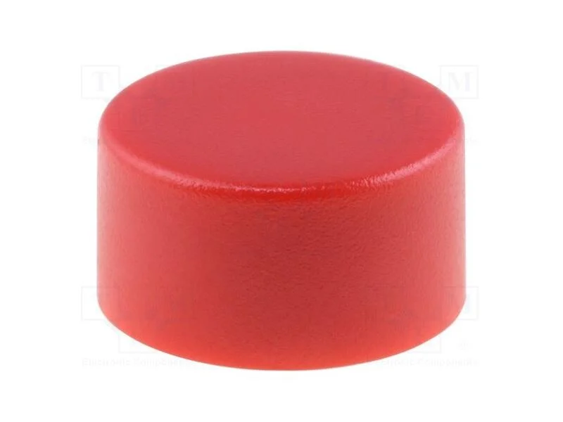 Tecla, 10mm, Redonda, Vermelho, 1241.16