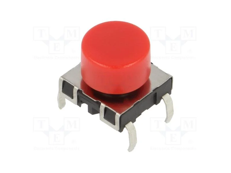 Microinterruptor Tact, Spst-No, Pos: 2, 0,05a/42vdc, Tht, 1,8n