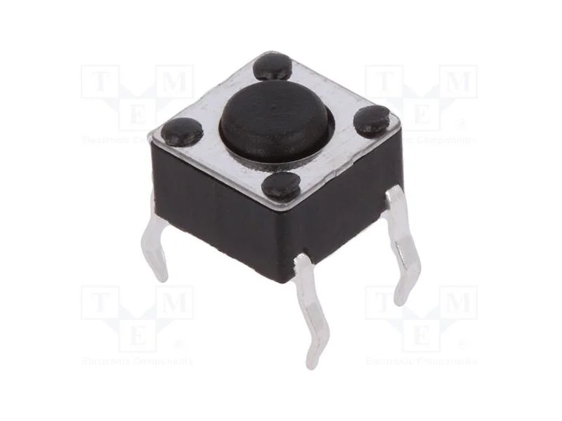 Microinterruptor Tact, Spst-No, Pos: 2, 0,05a/12vdc, Tht, 1,6n