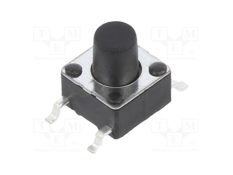 Microinterruptor TACT, SPST-NO, Pos: 2, 0,05A/12V.