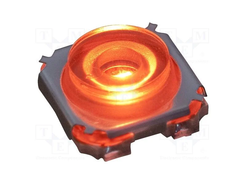 Microinterruptor Tact, Spst-No, Pos: 2, 0,05a/28vdc, Smt, Led, 4n