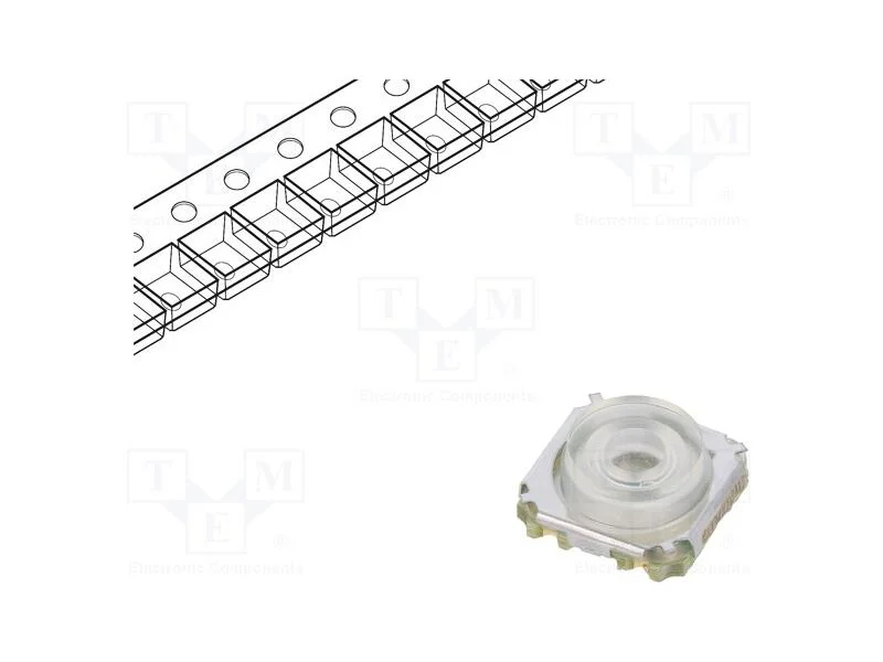 Microinterruptor Tact, Spst-No, Pos: 2, 0,05a/28vdc, Smt, Led, 4n