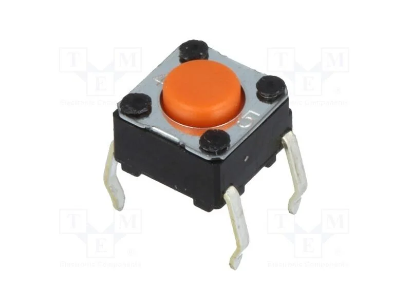 Microinterruptor Tact, Spst-No, Pos: 2, 0,05a/24vdc, Tht, 2,55n