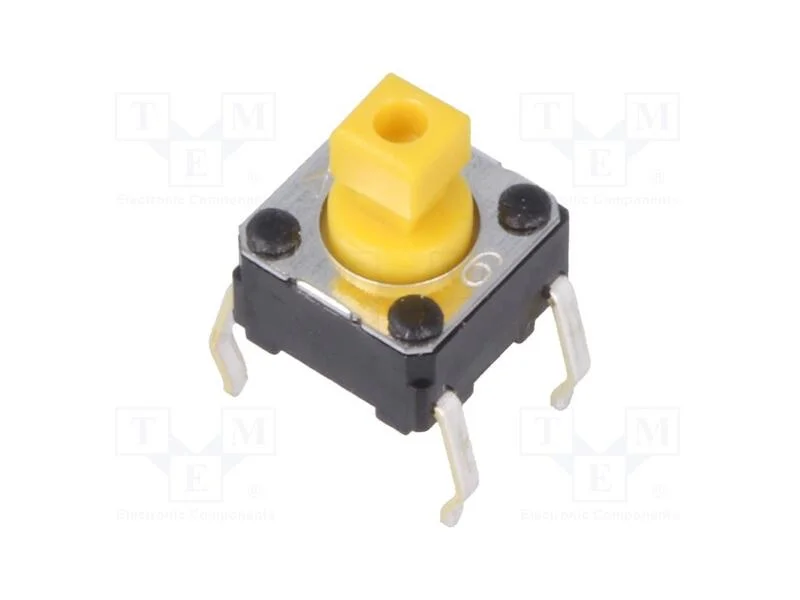 Microinterruptor Tact, Spst-No, Pos: 2, 0,05a/24vdc, Tht, 1,47n