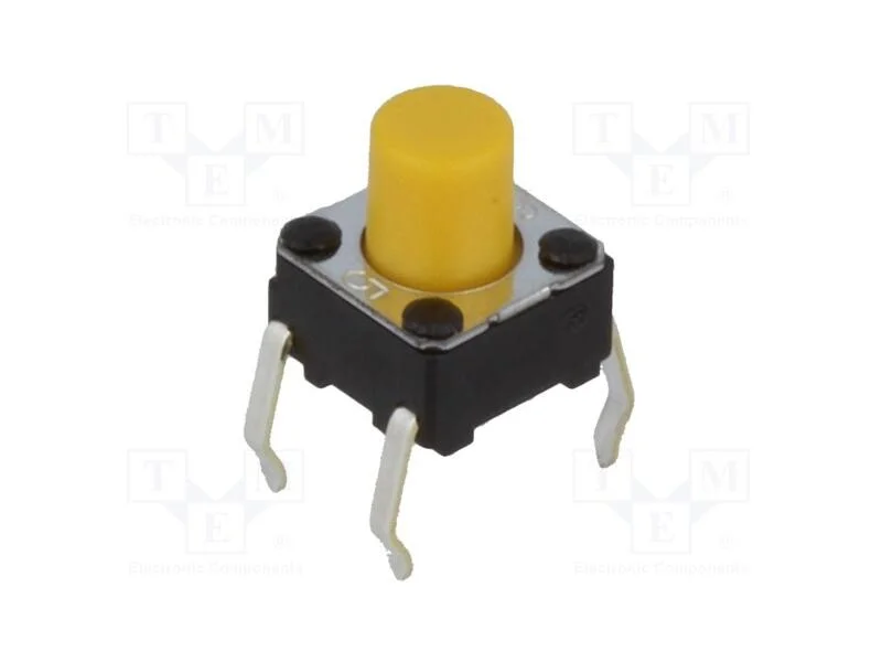Microinterruptor Tact, Spst-No, Pos: 2, 0,05a/24vdc, Tht, 1,47n