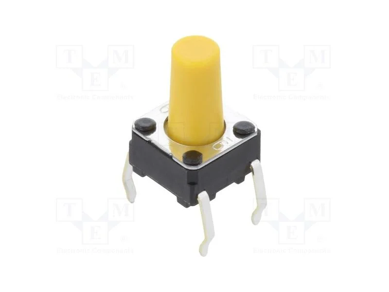 Microinterruptor Tact, Spst-No, Pos: 2, 0,05a/24vdc, Tht, 1,47n