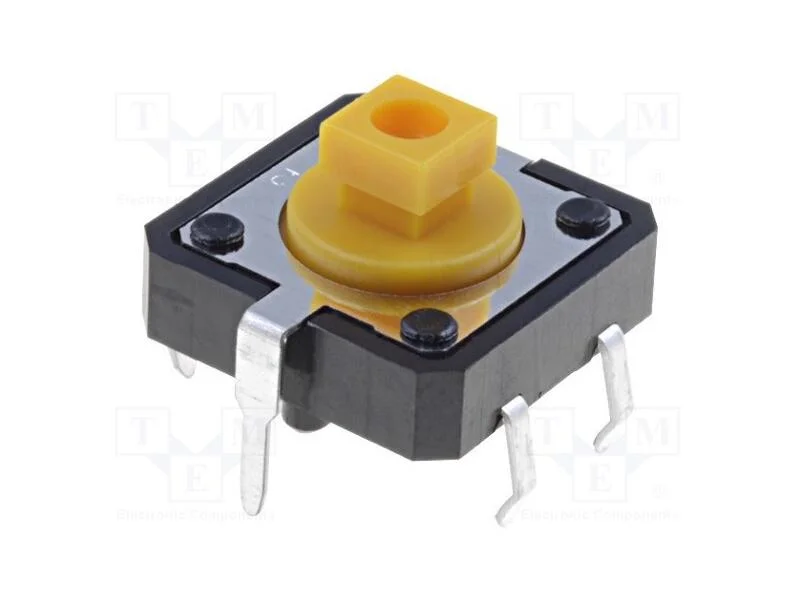 Microinterruptor Tact, Spst-No, Pos: 2, 0,05a/24vdc, Tht, 2,55n