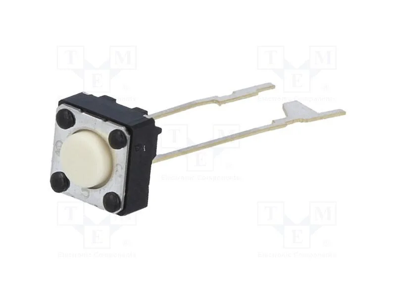 Microinterruptor Tact, Spst-No, Pos: 2, 0,05a/24vdc, Tht, 0,98n