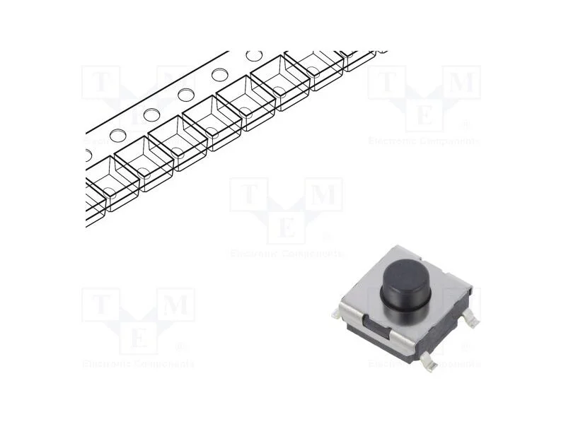 Microinterruptor Tact, Spst-No, Pos: 2, 0,05a/24vdc, Smt, 980mn