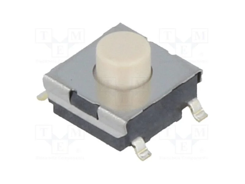 Microinterruptor TACT, SPST-NO, Pos: 2, 0,05A/24V.