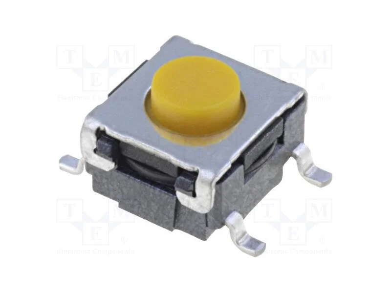 Microinterruptor TACT, SPST-NO, Pos: 2, 0,05A/24V.