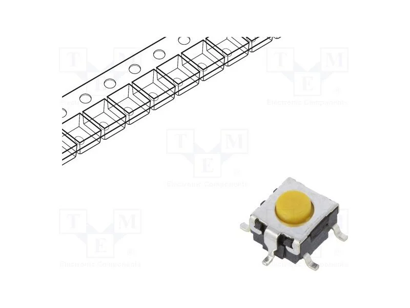 Microinterruptor Tact, Spst-No, Pos: 2, 0,05a/24vdc, Smt, 2,26n