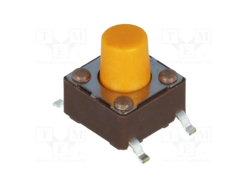 Microinterruptor TACT, SPST-NO, Pos: 2, 0,05A/12V.
