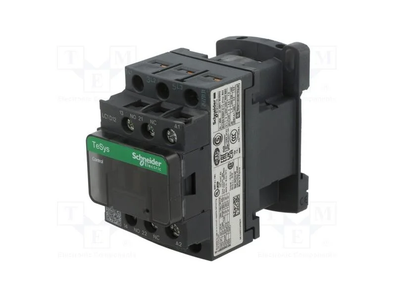 Contator: 3 polos, NO x3, Contatos auxiliares: NC.
