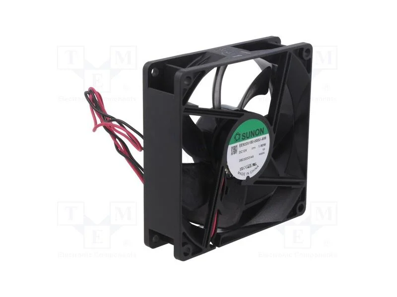 Ventilador: DC, transversal, 12VDC, 92x92x25mm, 7.
