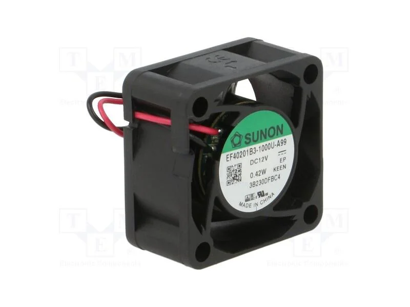 Ventilador: DC, transversal, 12VDC, 40x40x20mm, 7.