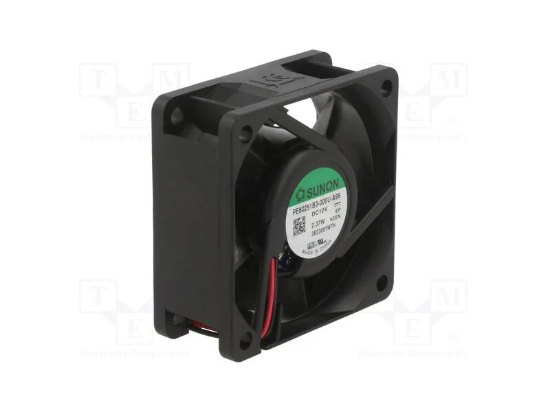 Ventilador: DC, transversal, 12VDC, 60x60x25mm, 4.