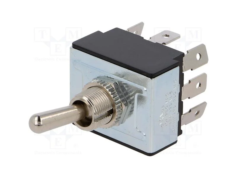 Interruptor: de Alavanca, Pos: 3, 3p3t, On-Off-On, 10a/250vac, 50mo