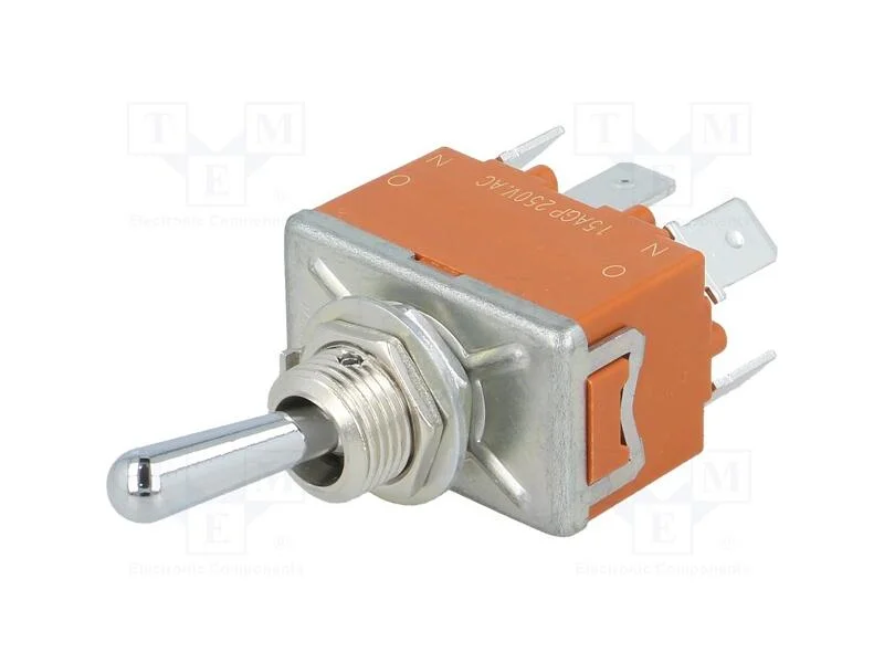 Interruptor: de Alavanca, Pos: 2, Dpdt, On-On, 15a/250vac, -25&divide;85c