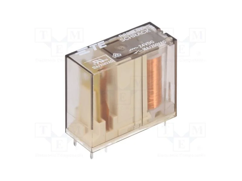 Rel&eacute;: Eletromagn&eacute;tico, Spst-No, Ubobina : 24vdc, 16a/250vac, Pcb