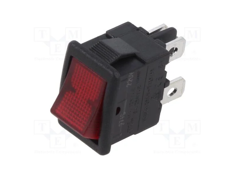 Rocker, Dpst, Pos: 2, Off-On, 12a/250vac, L&acirc;mpada, 250v, -20&divide;65c